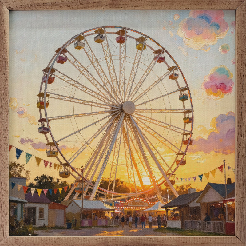 La grande roue, H 12 po x l 12 po