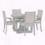 Ensemble de salle à manger extensible 5 pièces avec base corbeau (chêne gris antique) 5 pièces-129203343-129203346-129203348-129203350
