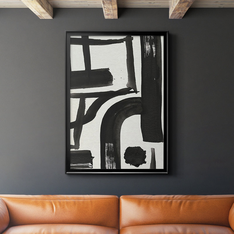 «Inkwell Intersect I», reproduction encadrée de qualité supérieure - prête à être accrochée, Cadre noir, Pas de tapis