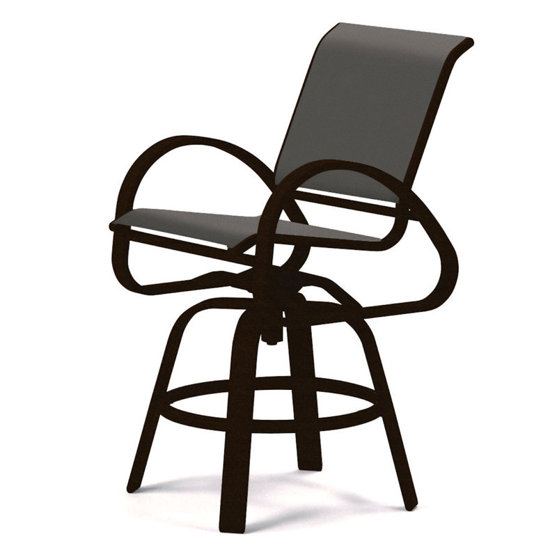 Tabouret de bar Holna, Kona texturé, Titane Sunbrella®