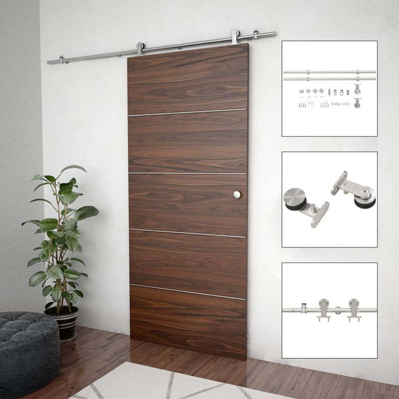 Hunsicker Stainless Steel Sliding Door Hardware Kit
