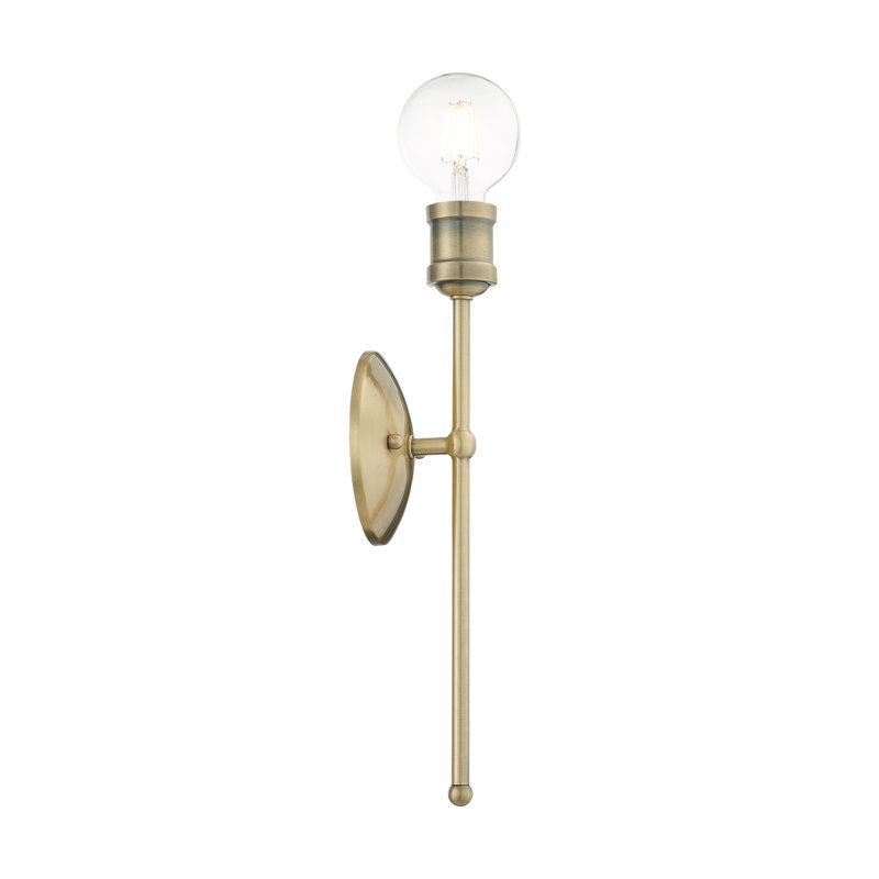 Lounell Steel Wallchiere, Polished Brass