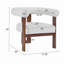 Chaise d'appoint moderne rembourrée avec accoudoirs ronds-125576065