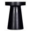 Glam 16 po Table d'appoint / table d'appoint ronde en bois massif, table d'appoint de salon, noir