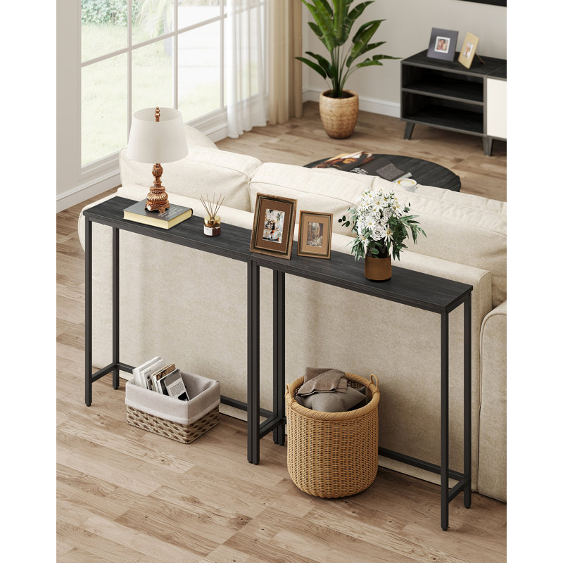 80 cm W Steel Top Console Table