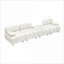 Canapés-lits canapés pliables 90,6 po Résistant aux égratignures, idéal pour les appartements | Mélange de polyester | Blanc