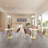 Round Modern Dinning Table 31.5 Inches Bistro Table Tulip Table With Faux Marble Top-521411346