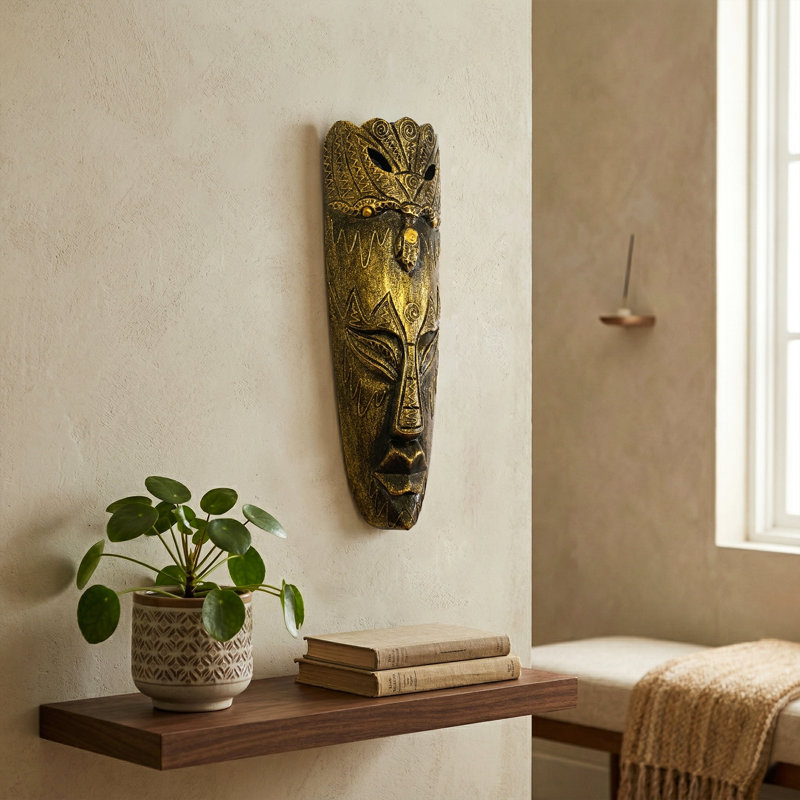 Handmade Boho Animals Wall Decor on Solid Wood, 20" H x 6" W x 3" D