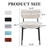 Modern Accent Chair, Upholstered Dining Chairs, Teddy Fabric Armless Dining Chair, Set with Backrest For Dining Room, Kitchen, Living Room-108788290