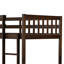 Lit superposé simple au-dessus de simple en bois massif avec tiroirs-493708169