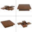 Square Marble Veneer Coffee Table Sliding Top With Storage-618701113
