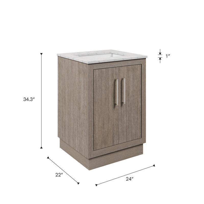 Hugo 24'' W Single Vanity, Chrome