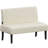 39" Corduroy 2-Seat Armless Loveseat, Upholstered Bench with USB Ports, Beige-108074688
