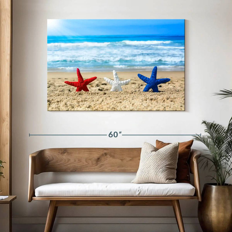 Beach patriotic starfish Aletra, H 32 po x l 48 po