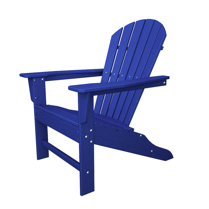 POLYWOOD South Beach Outdoor Adirondack Chair, Pacific Blue