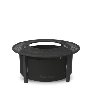 Solo Stove Large Cast Iron Wok Top, Stir Fry Pan, Cooktop for Bonfire and  Yukon fire pit, Fireplace accessory, Cooking surface: 18, Depth: 2.5