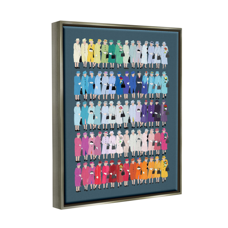 Art mural sur toile arc-en-ciel varié par Amelia Noyes, H 31 po x l 25 po x P 1,7 po, Cadre flottant gris lustré