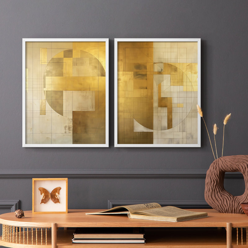Série ABSTRACT Cxxv - reproduction encadrée de qualité supérieure - prête à être accrochée - aucun clou requis - aucun clou requis