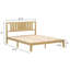 Structure de lit plateforme en bois de pin massif avec tête de lit HarborCraft - Finition bois naturel-1957539862-1957540073