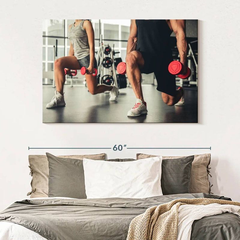 Sireci Lunges Exercise, 34" H x 51" W