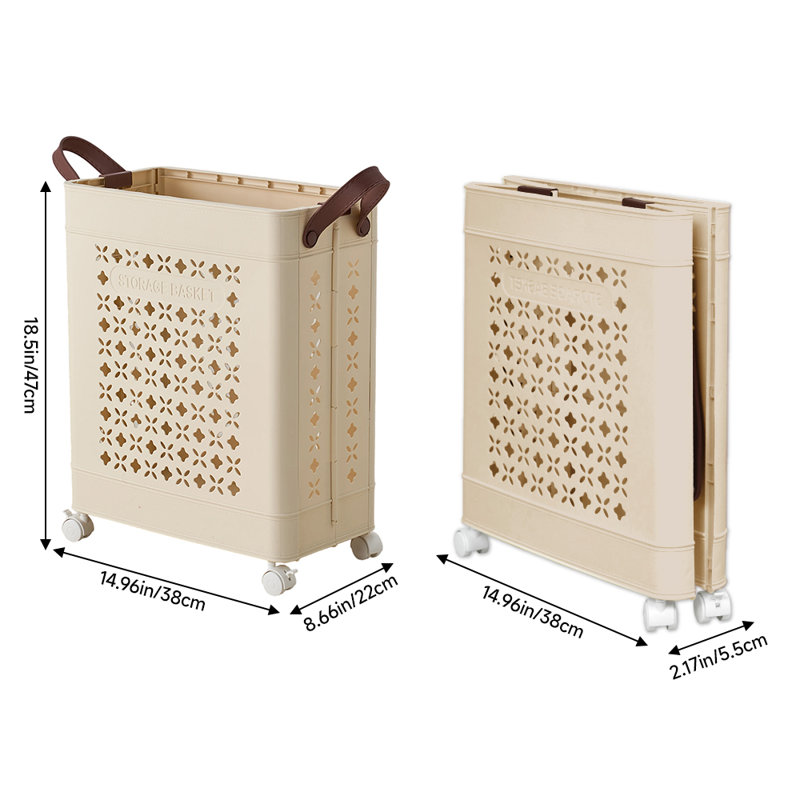 Laundry Hamper, Cream White