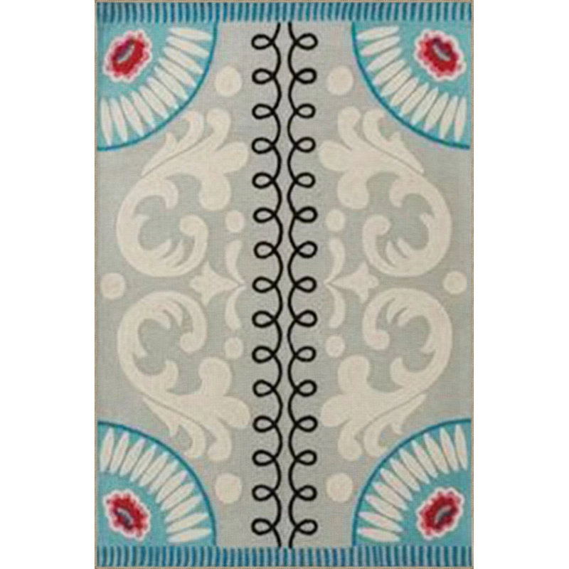 Tapis décoratif moderne avec motif de fermeture à glissière, Tapis de couloir 2 pi 6 po x 9 pi 11 po