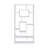 10-Shelf Rectangular Bookcase In White