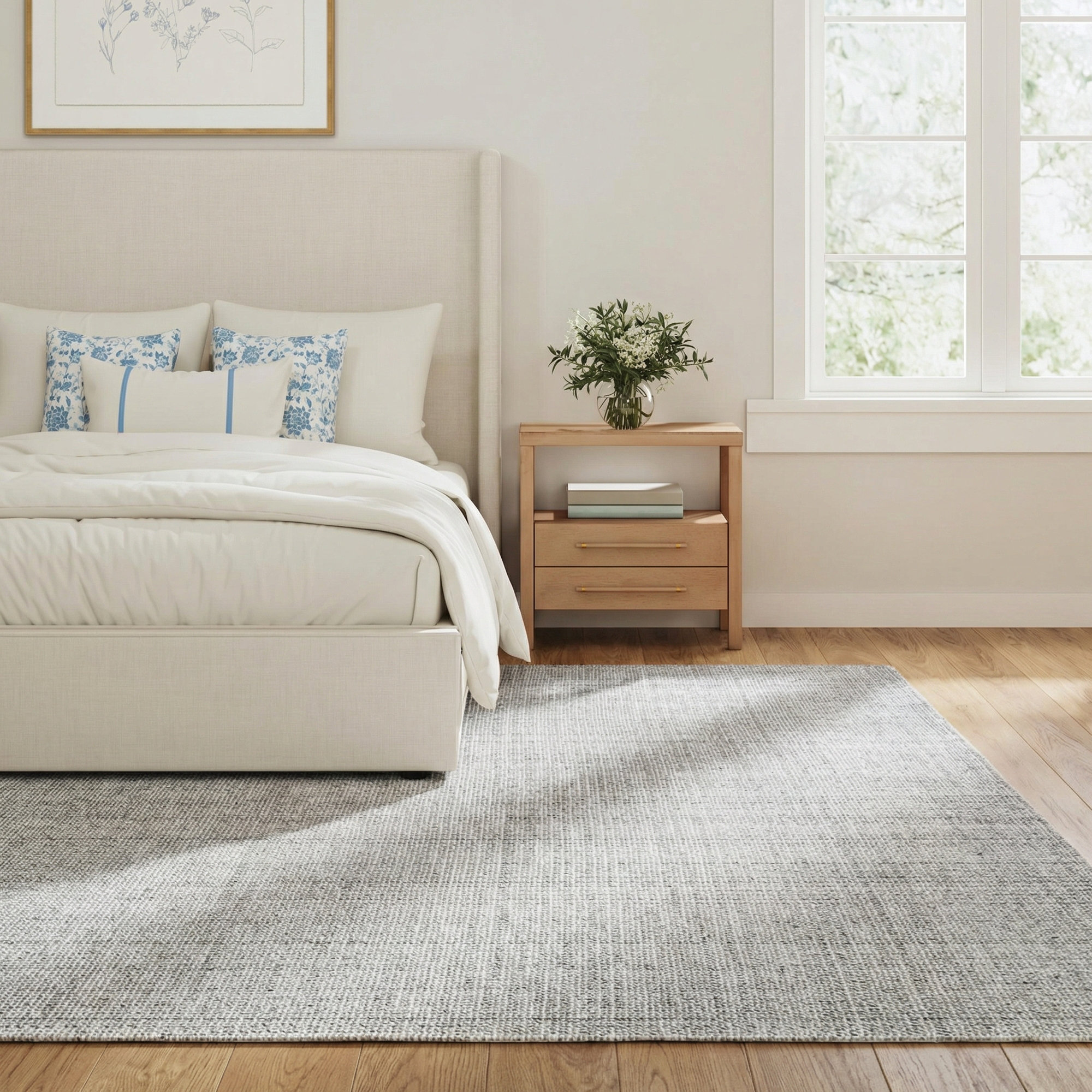 Honorine Handmade Recycled P.E.T White Indoor/Outdoor Rug, Rectangle 12' x 15'