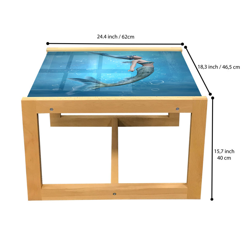 Table basse East East Home, H 15,75 po x L 18,31 po x l 24,4 po