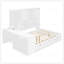 Lit de jour en bois avec trois tiroirs, bureau, tablettes et lumières pour des espaces de vie multifonctionnels-1212481745