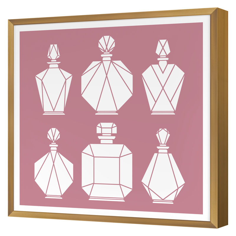 Collection De Parfum Print by Blinco, Olivia, Gold Single Picture Framed