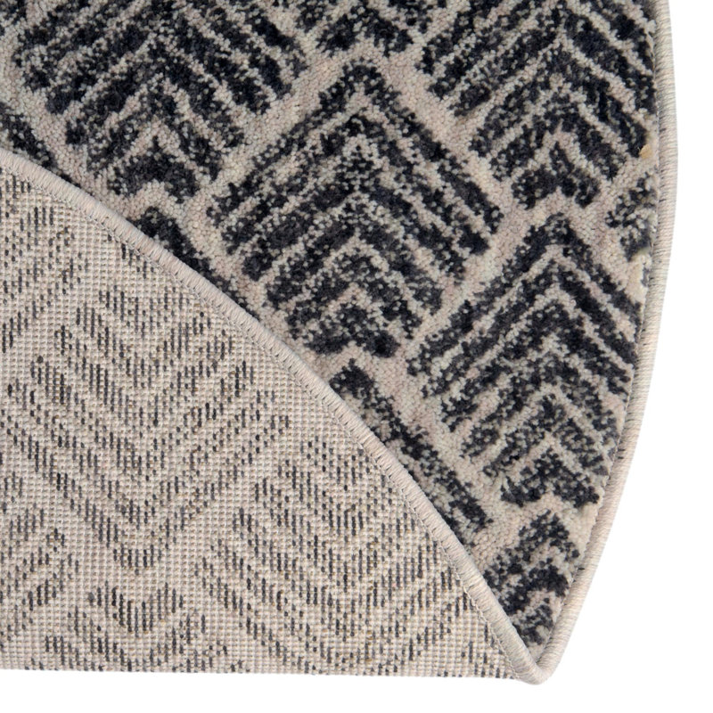 Jera Geometric Indoor Rug, Round 7'