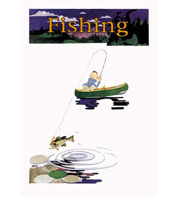 Publicité rétro de pêche