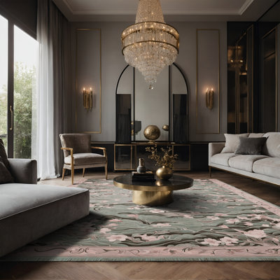 Tapis gris soyeux et moelleux