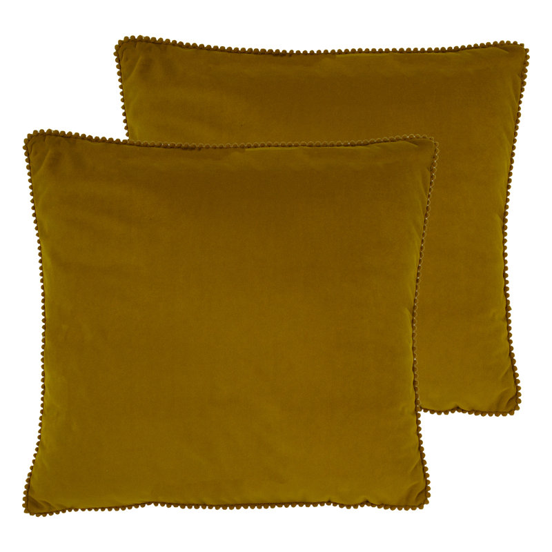 Square Cushion, Ochre, Polyester