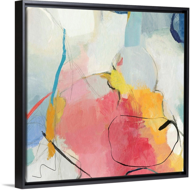 Watermelon II par PI Studio - reproduction sur toile, H 14 po x l 14 po x P 1,75 po, Toile avec cadre noir