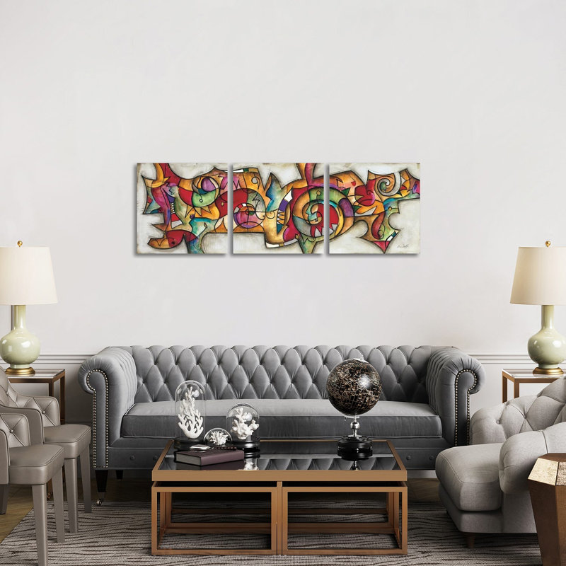 Turn It On - ensemble d'art mural sur toile tendue (ensemble de 3)