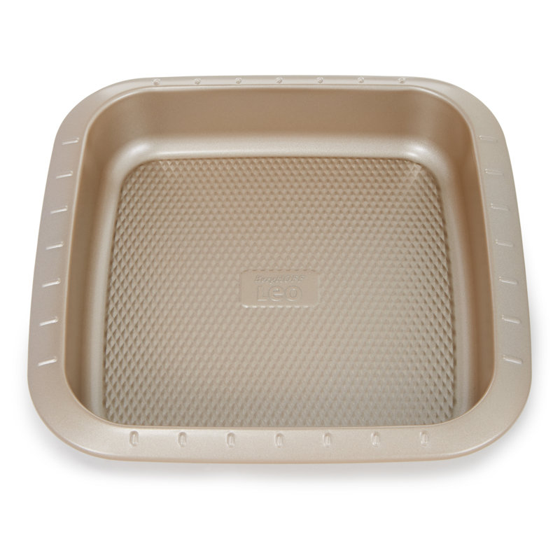 Beige Non-stick Carbon Steel Rectangular Cake Pan Set