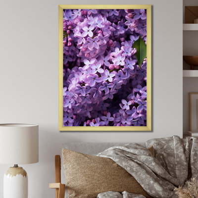 Fleurs mauves lilas mauves sur toile