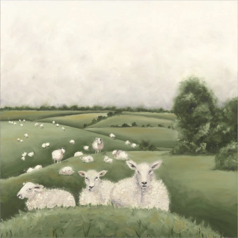 «Down On The Farm II» par Hollihocks, art mural sur toile, H 12 po x l 12 po x P 1,5 po