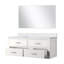 Meuble-lavabo noir simple de 122 cm de largeur x 56 cm de profondeur, comptoir en quartz blanc et miroir de 109 cm.-2026156112