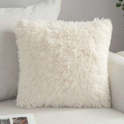 Housse de coussin en fausse fourrure II (housse seulement)