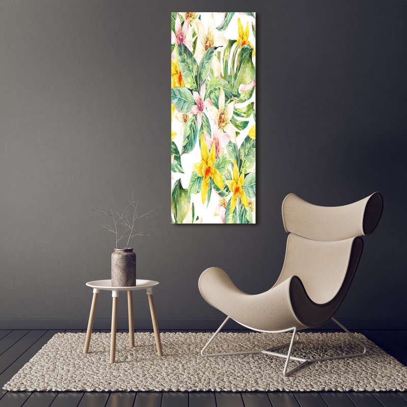 Tropical Flowers - Wrapped Canvas Print