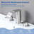 8 in. Widespread Double Handle Waterfall Bathroom Sink Faucet with Pop Up Drain-98440309