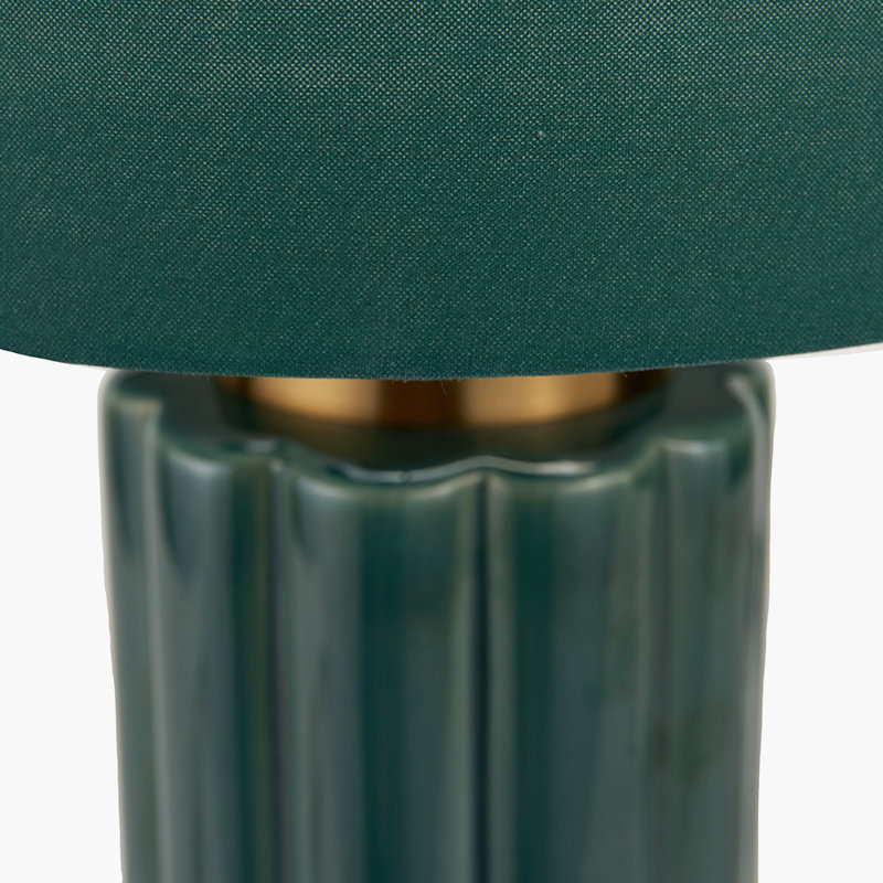 Lushan Ceramic Table Lamp, Green