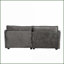 Canapé double surdimensionné en chenille avec accoudoirs amovibles, poches latérales et amp; Repose-pieds - Idéal pour le salon | Gris | Chenille | Dossier serré-768190199