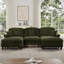 Élégant canapé Mid-Century 3 places avec 2 repose-pieds-1107789611-1107789610