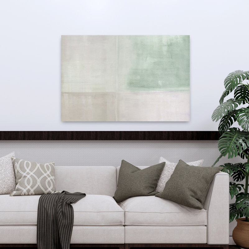 Art contemporain contemporain abstrait, Gris, H 32 po x l 48 po