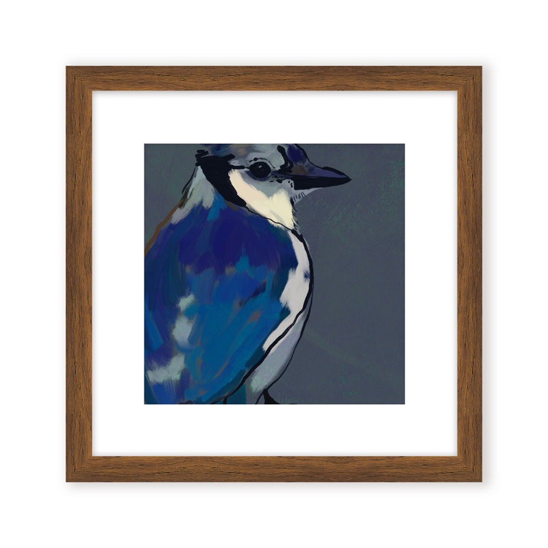 Nature Inspired Azure Aviary, 16" H x 16" W, Framed Canvas, Brown