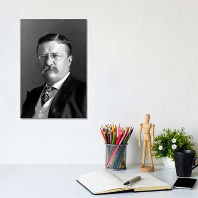 Portrait du président Theodore Roosevelt in 1904 par John Parrot - Photographie sur toile tendue